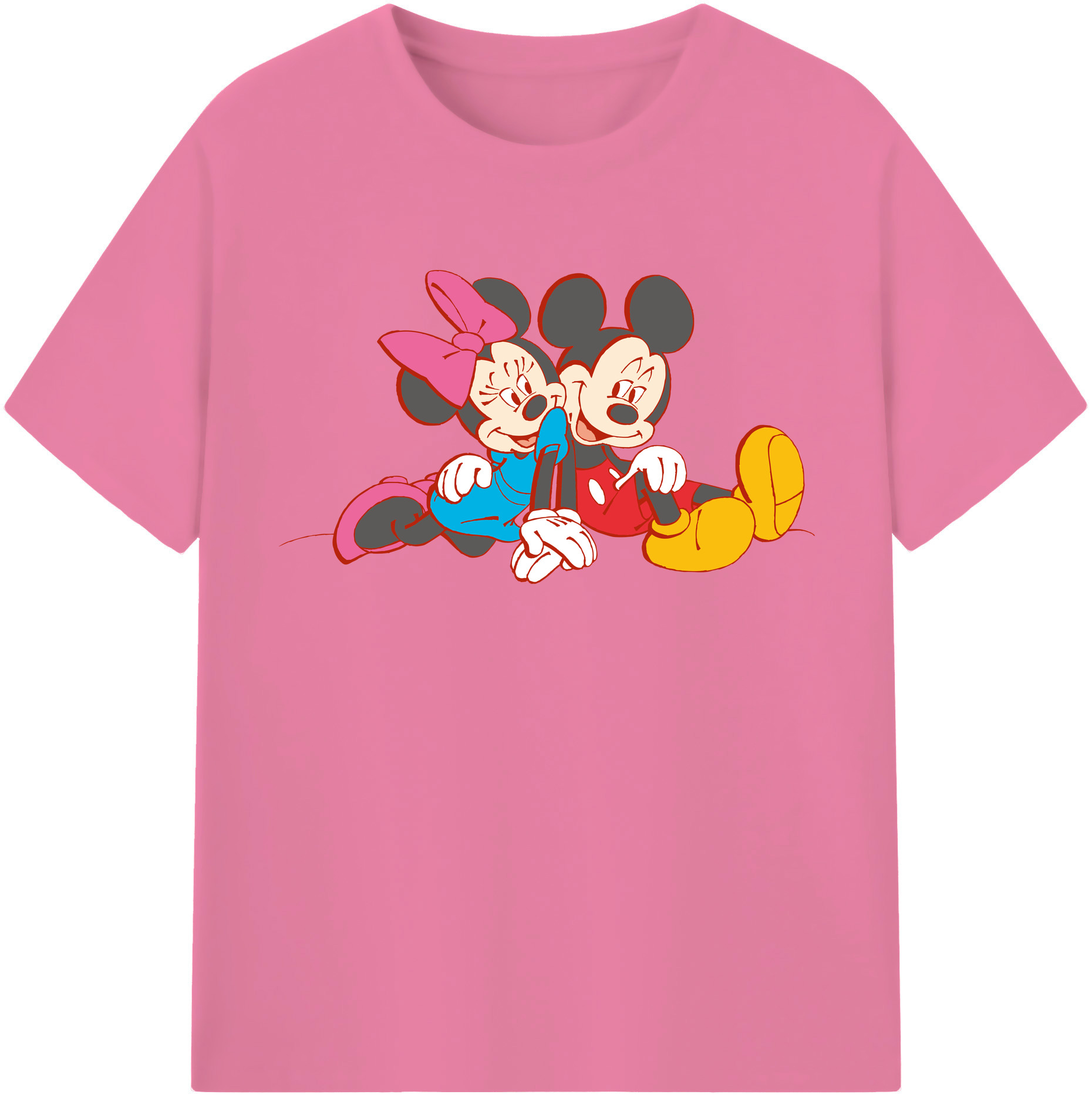 （画像用） ミッキーマウス Mickey Mouse 綿100％半袖Tシャツ（フロントプリント）
